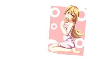 Oshino Shinobu, blonde, long hair, Monogatari Series, anime girls, anime