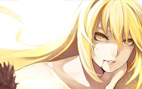 blonde, long hair, anime girls, Oshino Shinobu, anime, Monogatari Series