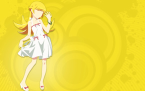 anime girls, Oshino Shinobu, Monogatari Series, anime, blonde, long hair