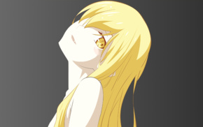 long hair, anime, vector art, blonde, Monogatari Series, anime girls