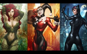 DC Comics, Poison Ivy, Harley Quinn, Catwoman