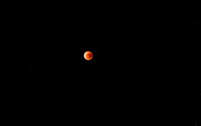 night, Red moon, moon