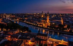 Italy, city, Verona, river