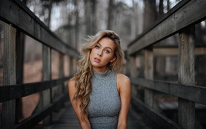 blonde, girl, portrait