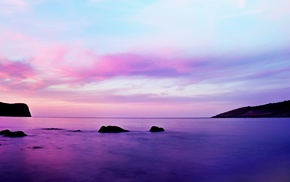 sea, clouds, landscape