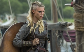 Porunn, blonde, Vikings, Vikings TV series, actress, Gaia Weiss