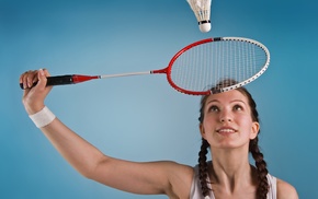 sports, girl, badminton