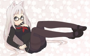 anime, nekomimi, glasses, anime girls