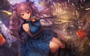 op, center, fantasy art, original characters, purple hair