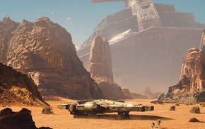 Millennium Falcon, artwork, Star Wars