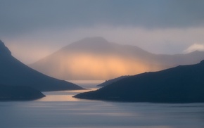landscape, lake, nature, mountain, sunlight, Tasmania