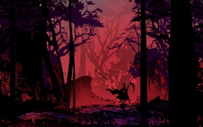 reaper, red, forest