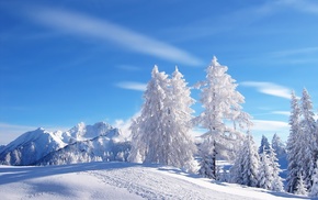 winter, snowy peak, snow