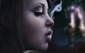 girl, smoking