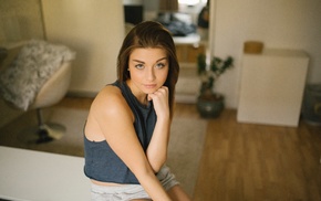 portrait, girl, model, face