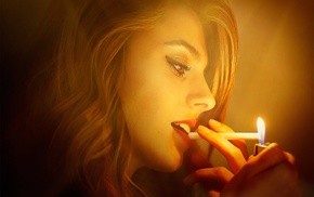 smoking, girl