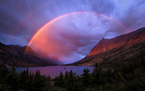 clouds, landscape, valley