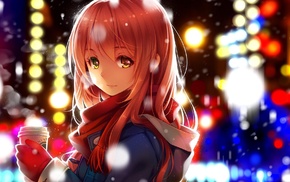 anime, scarf, anime girls, original characters