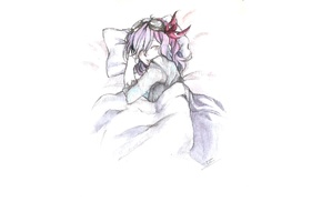 pink hair, goggles, original characters, sleeping