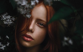 face, Georgiy Chernyadyev, redhead, closeup, girl, blue eyes
