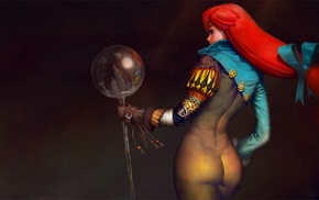 bubble butt, illustration, digital art, fantasy art