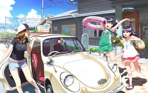 car, original characters, anime, anime girls