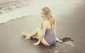 beach, model, girl, girl outdoors