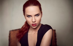 face, girl, redhead, model, portrait