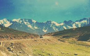 car, mountain, road