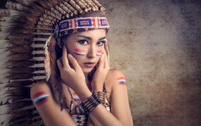 Native American clothing, model, Asian, girl