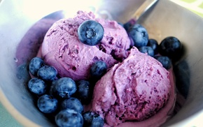 berries, desserts, ice cream, food