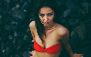 model, Aurela Skandaj, portrait, girl, bikini tops