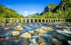 landscape, nature, river, water