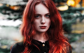 portrait, redhead, girl, face