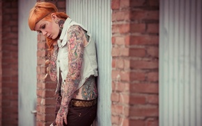 girl, tattoo