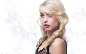blonde, girl, portrait, face