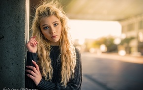 portrait, blonde, girl