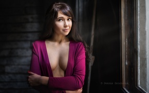 portrait, cleavage, girl, boobs