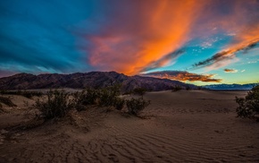 sand, landscape, clouds