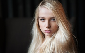 blonde, face, Maria Popova, portrait, girl