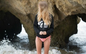 the gap, blonde, pink bikinis