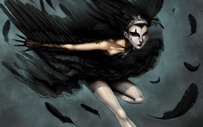 fantasy art, Black Swan