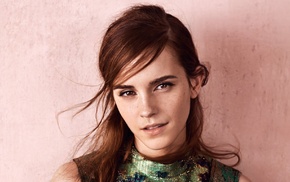 eyes, portrait, Emma Watson, girl, simple background, long hair