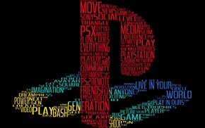 Play Station, video games, logo, digital art