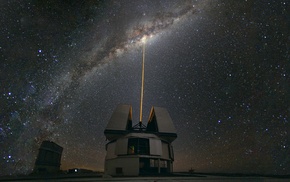observatory, stars, laser, sky, universe, space