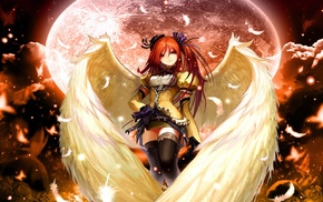 thigh, highs, wings, original characters, anime
