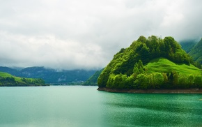 nature, clouds, island