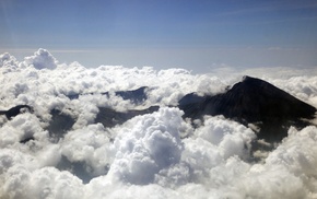 landscape, clouds, mountain