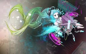 anime, Vocaloid, twintails, Hatsune Miku, anime girls