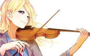 Wallpaper look, girl, violin, anime, Shigatsu wa Kimi no Uso for